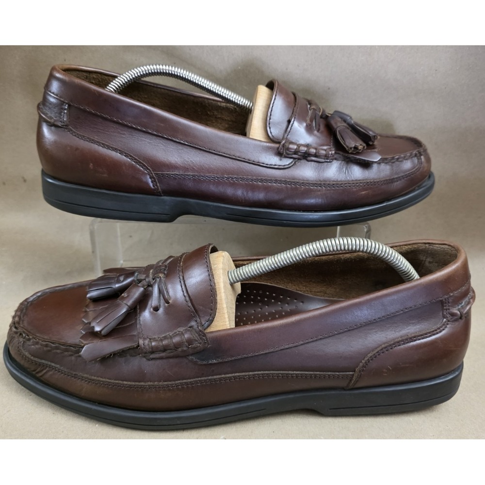 G.H. Bass (Sz 12 M) Strout Mens Leather Tassel Loafer Shoes Brown - Picture 3 of 12